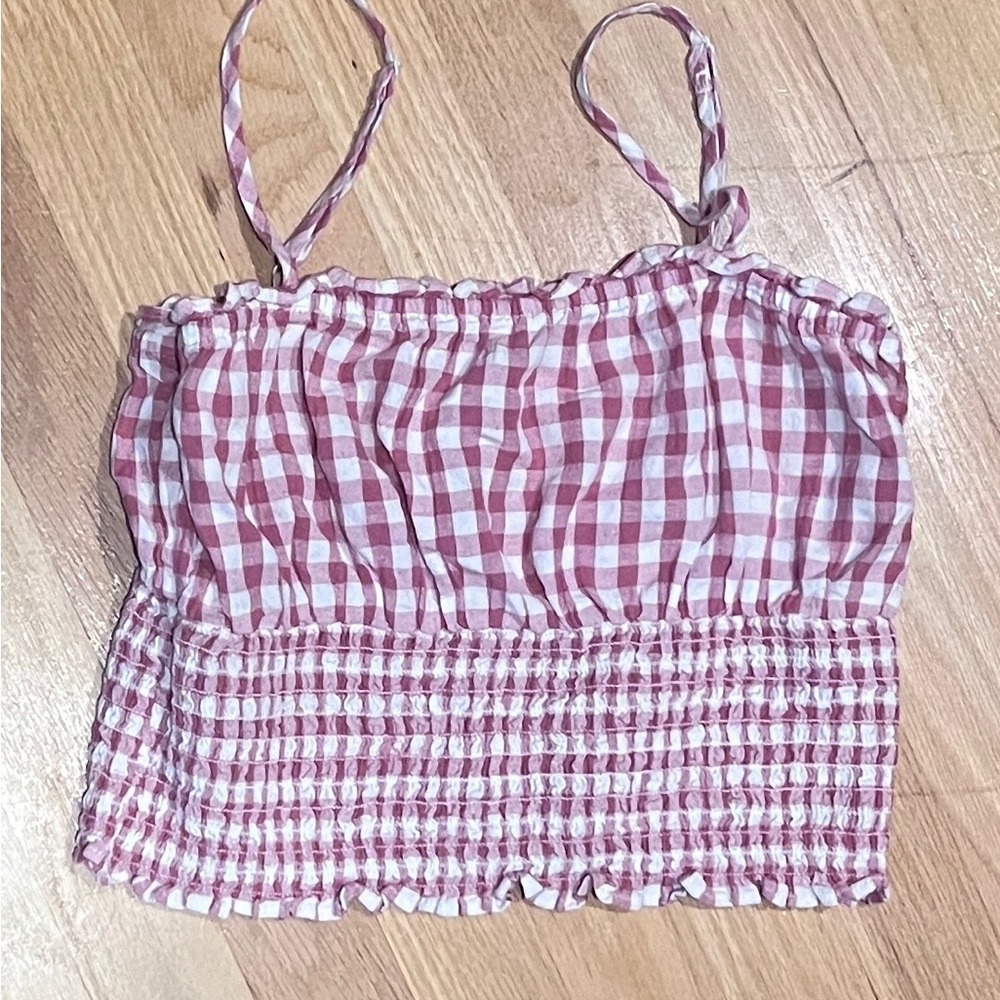 American eagle checkered tank top